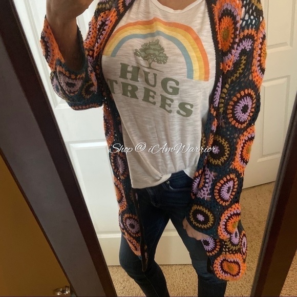 Anthropologie Moth boho circle crochet cardigan *shop@iamwarrior - Picture 4 of 12